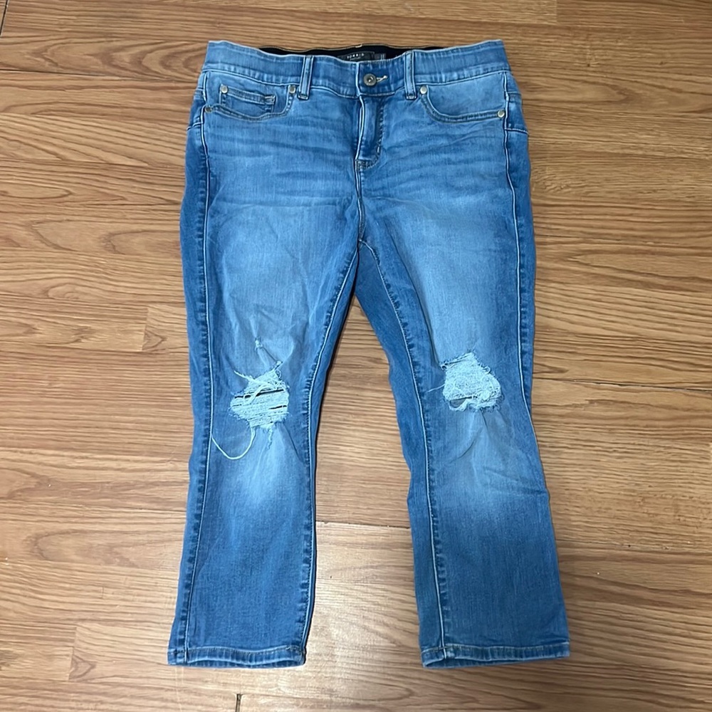 Torrid Crop Bombshell Skinny Distressed Jeans Size 14